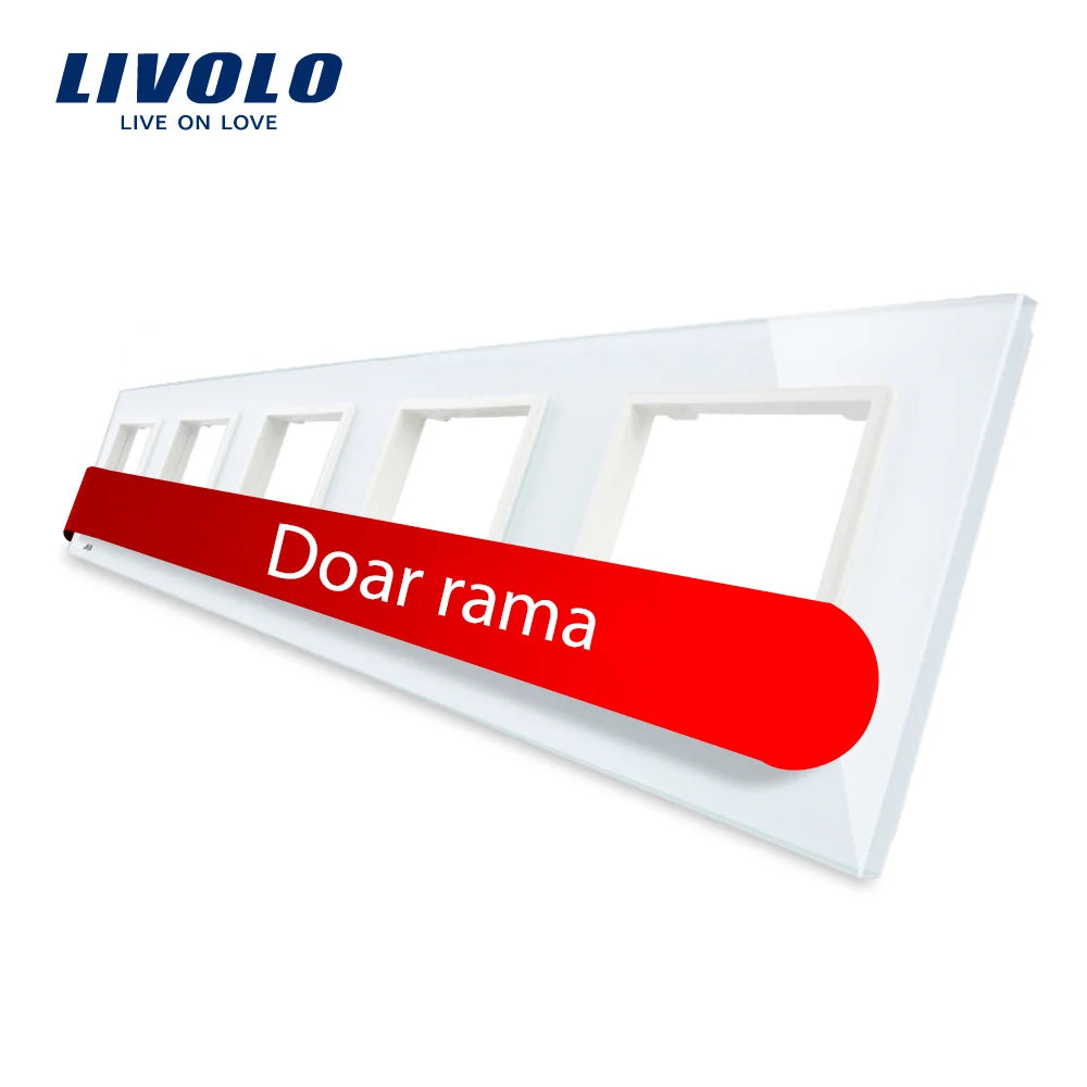 Rama priza cvintupla din sticla securizata – 5 module