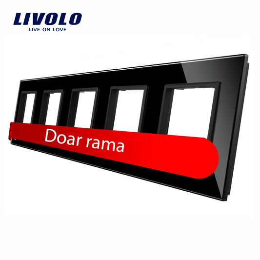 Rama priza cvintupla din sticla securizata – 5 module