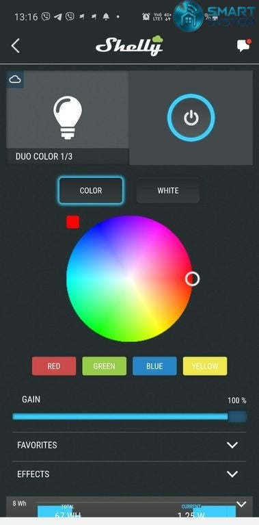 Bec LED RGB dimabil Wifi Shelly Duo RGBW (E27)