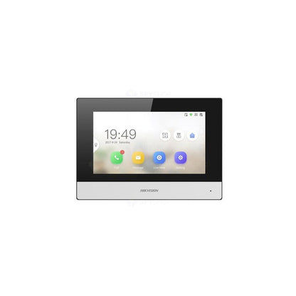 Kit videointerfon IP Hikvision DS-KIS702Y, 1 familie, 7 inch, aparent
