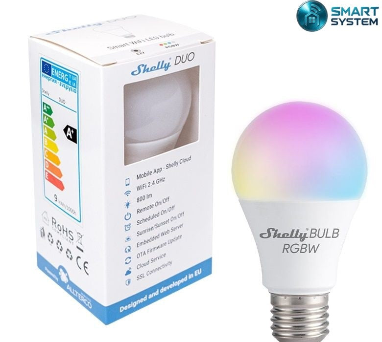 Bec LED RGB dimabil Wifi Shelly Duo RGBW (E27)
