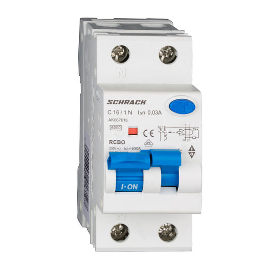 Siguranta diferentiala C16A 1P+N 6kA Schrack AMPARO AK667616