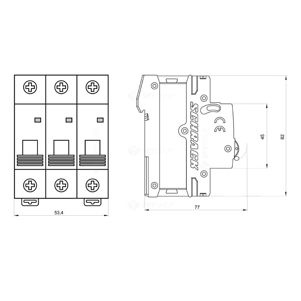 Siguranta modulara Schrack AM617316 C16A 3P 6kA