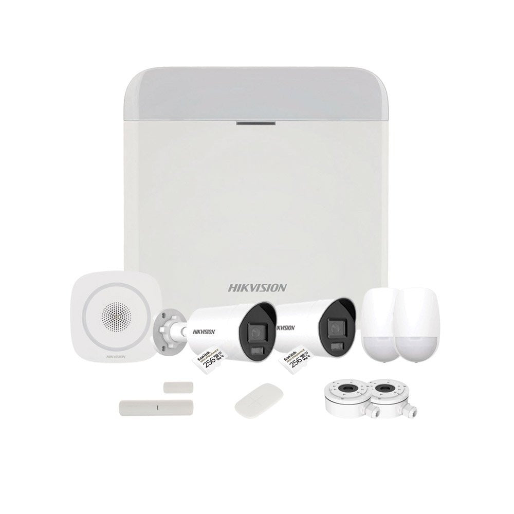 Smartsystem - Sistem alarmă antiefracție Hikvision AcuSense DarkFighter CCTV Intrusion, 4MP, 2.8 mm, LAN, WiFi, GPRS, 16 partitii, 64 zone, 32 utilizatori, 868 MHz, carduri incluse