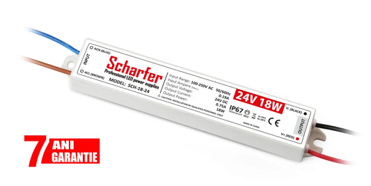 Sursa alimentare LED 24V 18W IP67 Scharfer profesionala