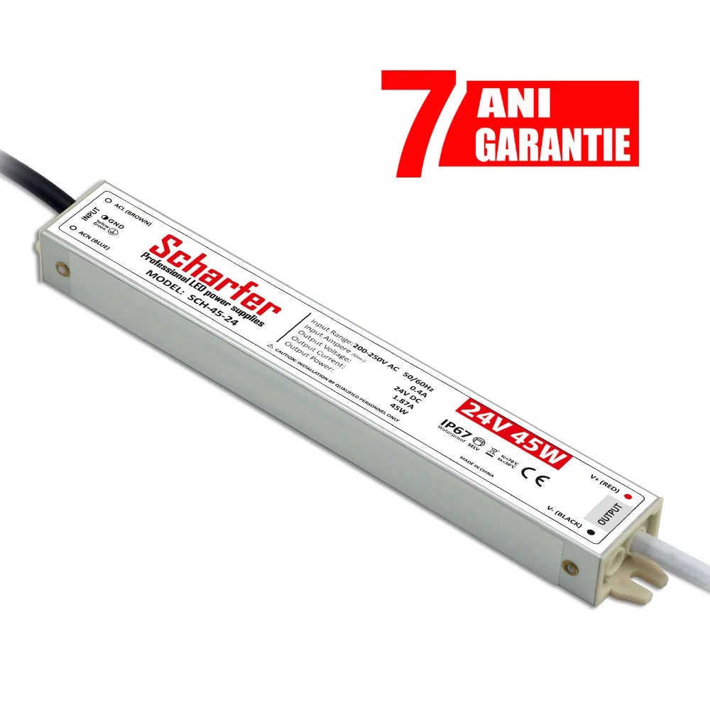 Sursa alimentare LED 24V 45W IP67 Scharfer profesionala