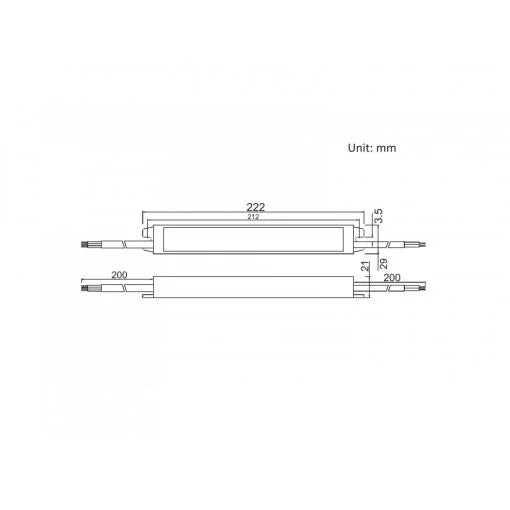 Sursa alimentare LED 24V 60W IP67 Scharfer profesionala