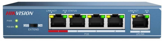 Switch PoE Hikvision 4 porturi 100 Mbps