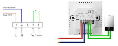 Termostat inteligent Wi-Fi Avatto WT100-BH-3A Tuya pentru centrală