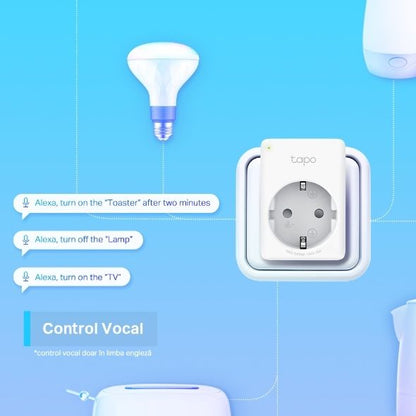 Priză inteligentă Wi-Fi – control din aplicația Tapo, programare automată