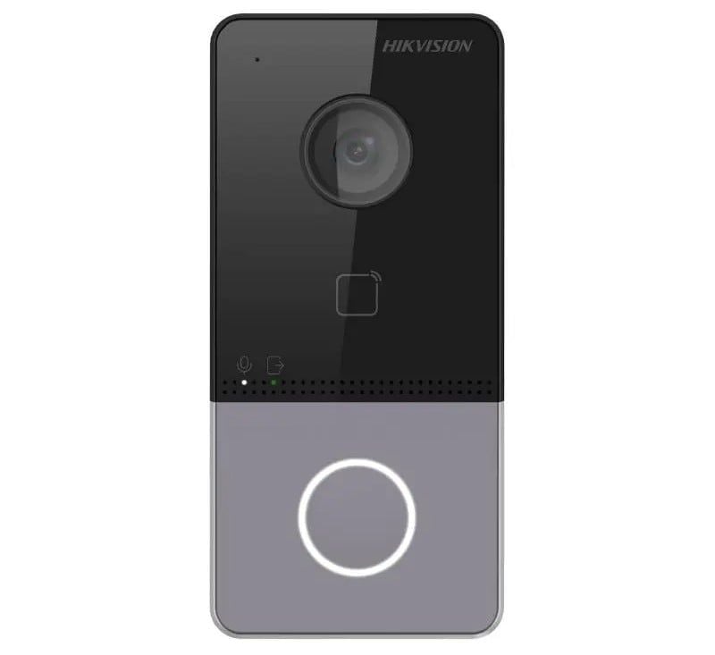 Videointerfon IP, Wi-Fi / LAN / PoE, cu control acces, Hikvision