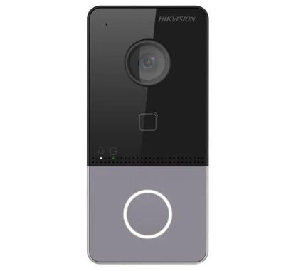 Videointerfon IP, Wi-Fi / LAN / PoE, cu control acces, Hikvision