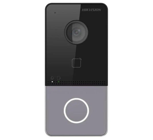 Videointerfon IP, Wi-Fi / LAN / PoE, cu control acces, Hikvision