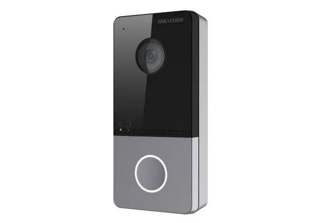 Videointerfon IP, Wi-Fi / LAN / PoE, cu control acces, Hikvision