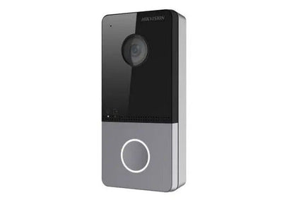 Videointerfon IP, Wi-Fi / LAN / PoE, cu control acces, Hikvision