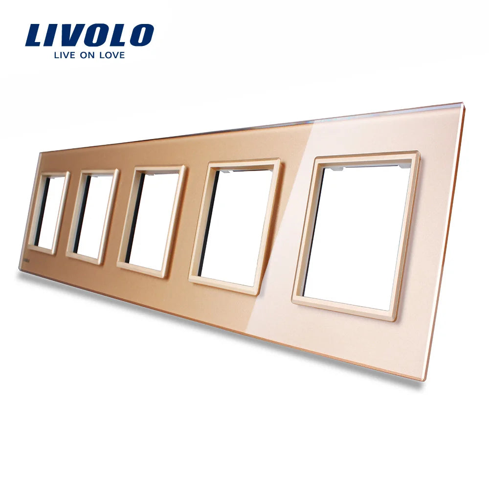 Rama priza cvintupla din sticla securizata – 5 module