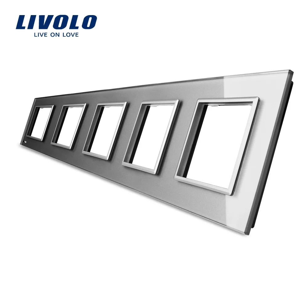 Rama priza cvintupla din sticla securizata – 5 module