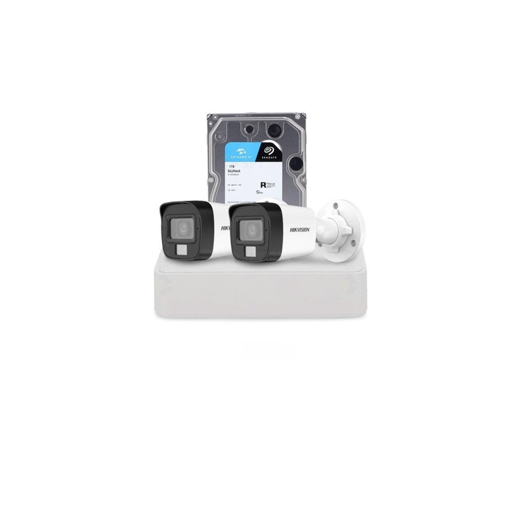Camera supraveghere Hikvision 2MP Full HD + DVR 4 canale | Sistem complet video