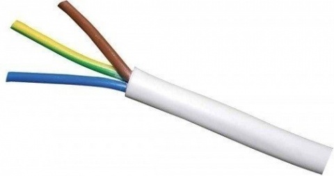 Cablu electric, flexibil, cupru, alb, RCH05VV-F3X0.75mm, H05VV-F 300/500V smartsystem.ro